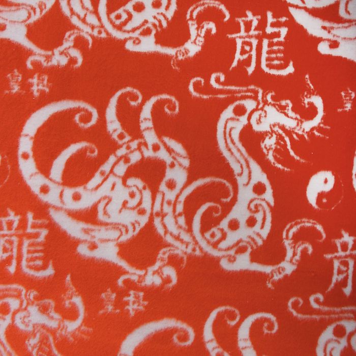 Одеяло байковое хлопчатобумажное, цвет красный, жаккард, размер 212х150 см, 470 г/м2, принт микс