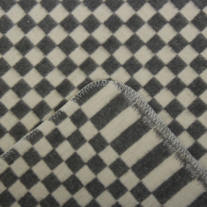 Одеяло байковое, клетка, размер 205х140 см, 470 г/м2