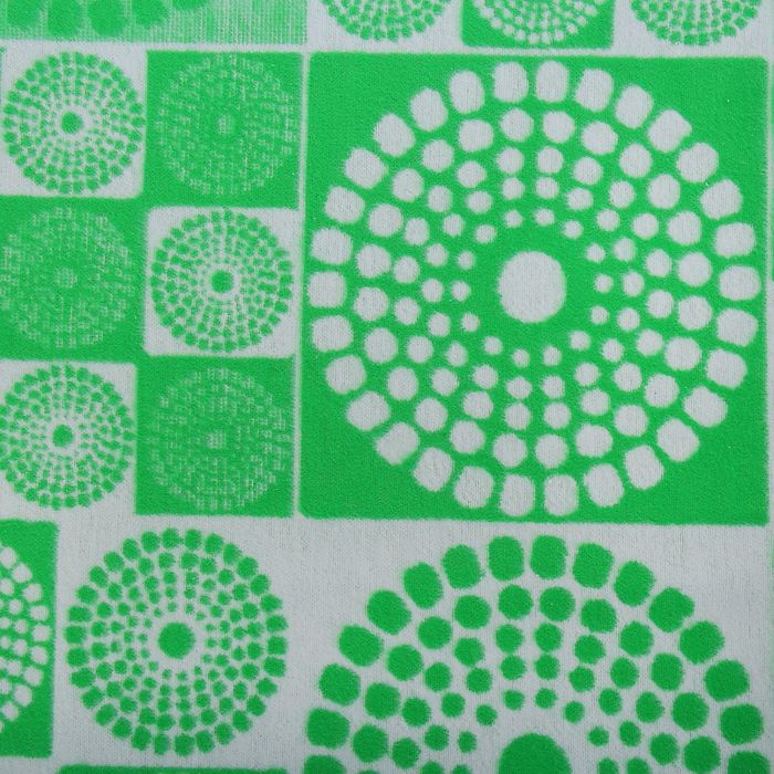 Одеяло байковое хлопчатобумажное, цвет зелёный, жаккард, размер 212х150 см, 470 г/м2, принт микс