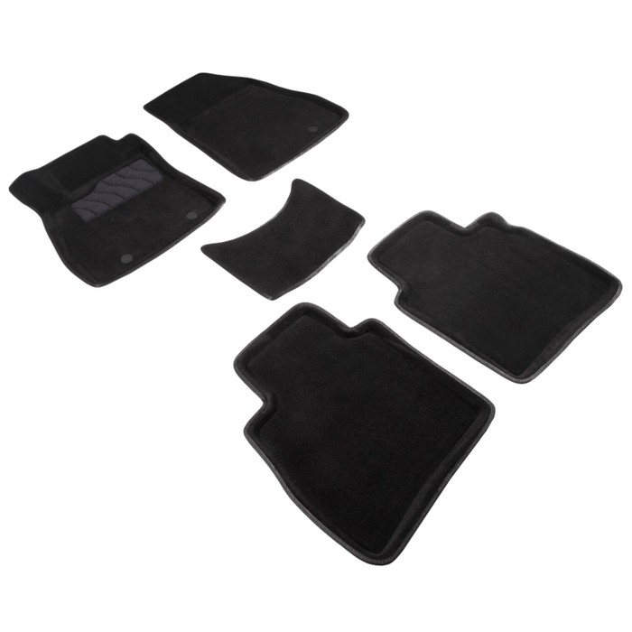 Коврик ворсовый для Nissan TIIDA (C13), 2015-, Черный коврик в багажник nissan tiida с 2015 г
