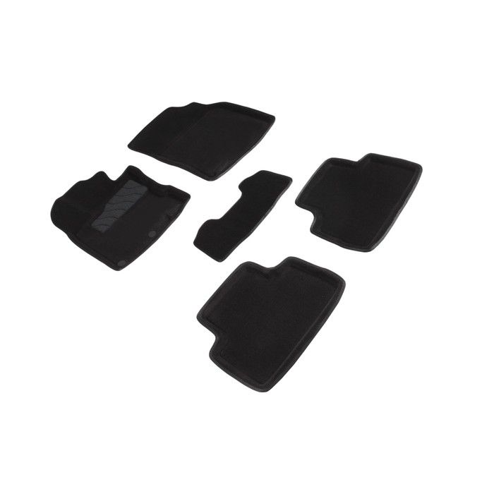 Коврик ворсовый для Nissan QASHQAI II (японская), 2014-2016, Черный коврик ворсовый для nissan qashqai 2007 2014 черный