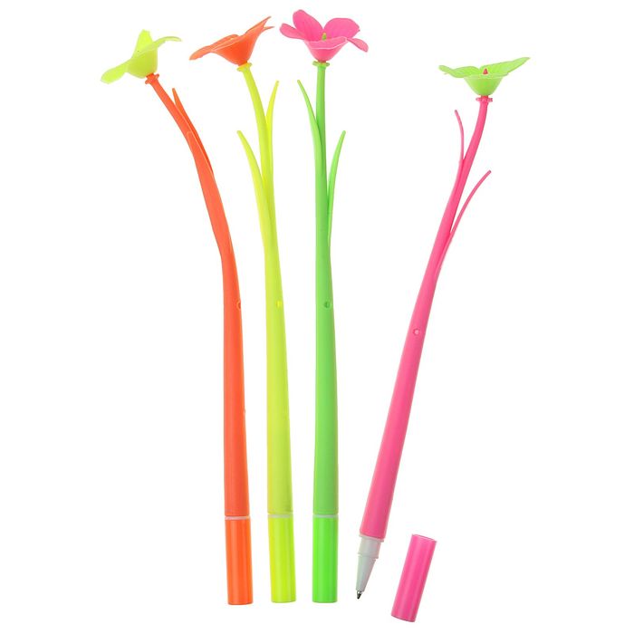 Ручка шариковая-прикол Цветок МИКС