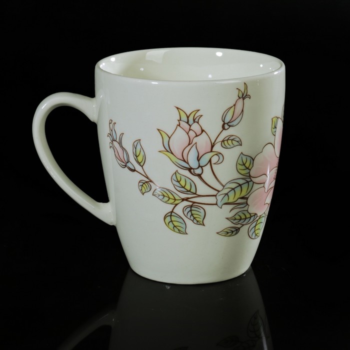 Кружка 370 мл "Розовый бутон"