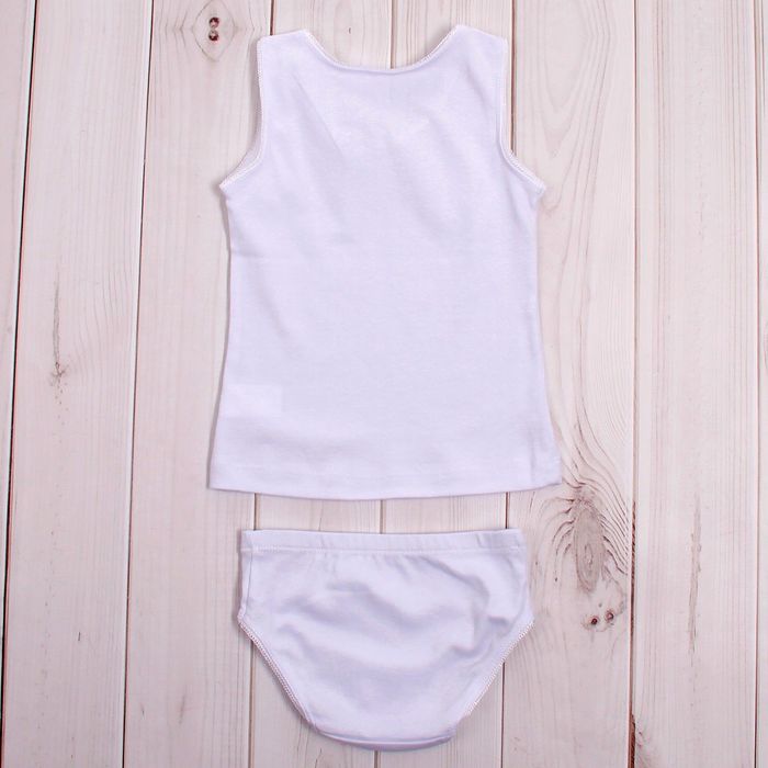 Комплект для девочки (майка, трусы), рост 92 см, цвет белый (арт. К340_М)