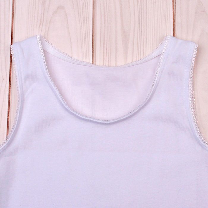 Комплект для девочки (майка, трусы), рост 122 см, цвет белый (арт. К340_Д)