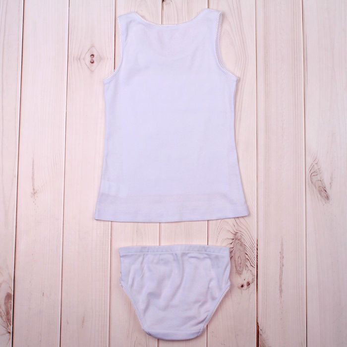 Комплект для девочки (майка, трусы), рост 122 см, цвет белый (арт. К340_Д)