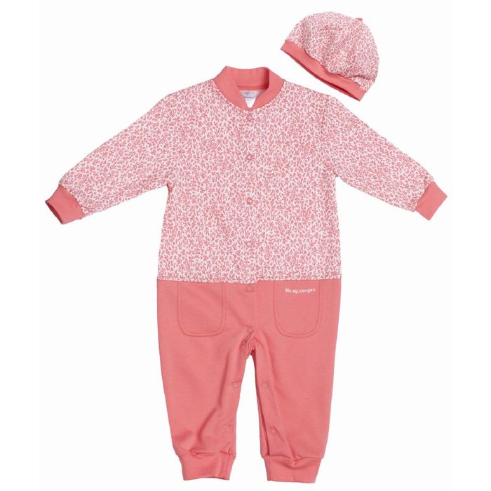 Комплект для малышей "Птички-невелички", рост 56 см, цвет коралловый 15-6048