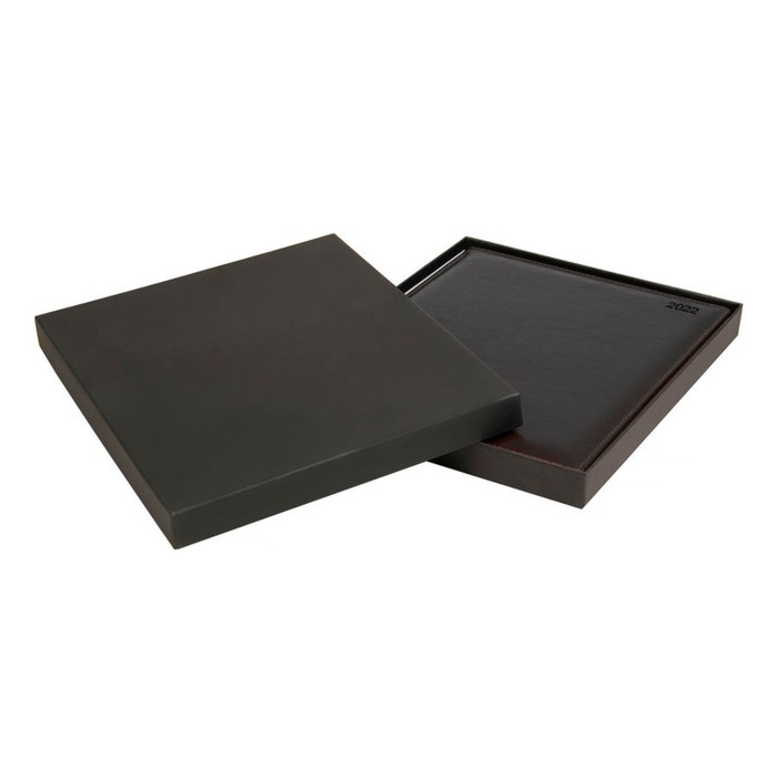 Еженедельник датированный 2017г А4 Letts GLOBAL DELUXE натуральная кожа, белый блок, золотой срез, черный