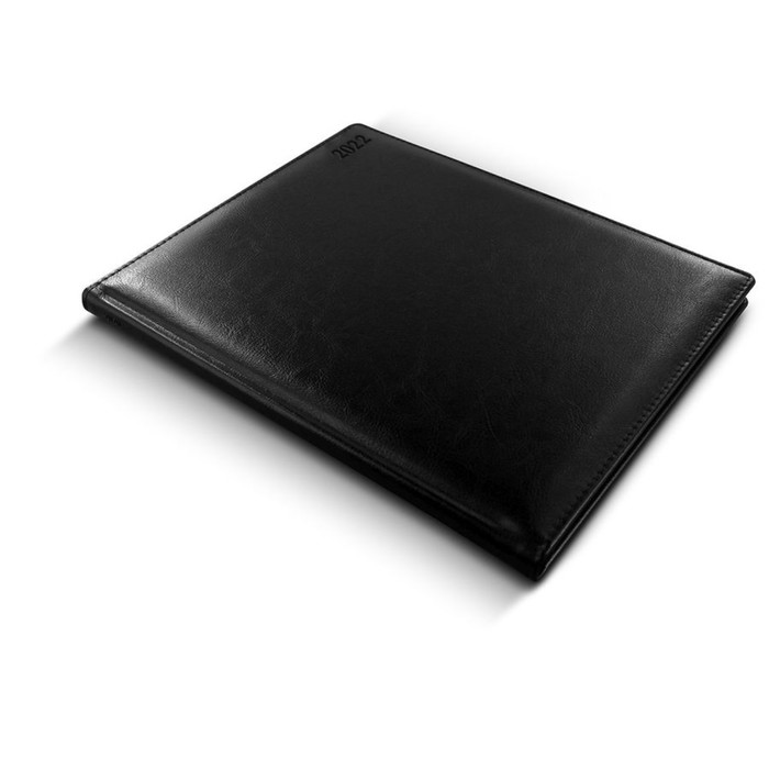 Еженедельник датированный 2017г А4 Letts GLOBAL DELUXE натуральная кожа, белый блок, золотой срез, черный