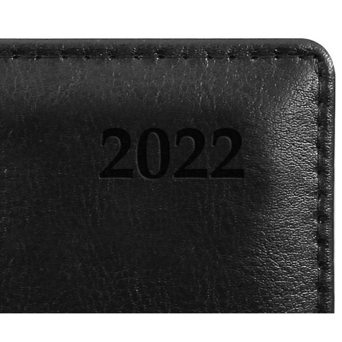 Еженедельник датированный 2017г А4 Letts GLOBAL DELUXE натуральная кожа, белый блок, золотой срез, черный