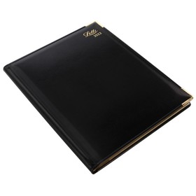 

Еженедельник датированный 2022 г А4 Letts LEXICON, искусственная кожа, золотой срез, металлические уголки, белый блок, чёрный