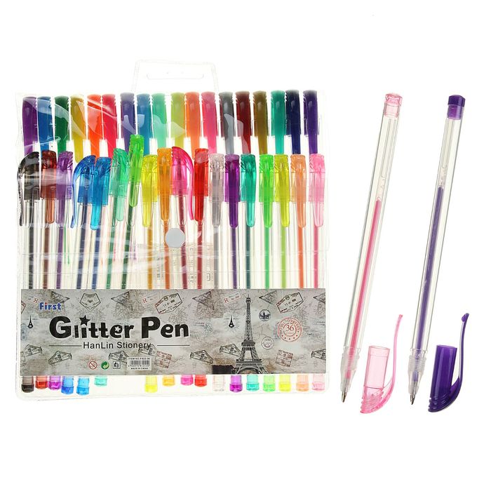 Набор гелевых ручек 36цв First металлик в блистере