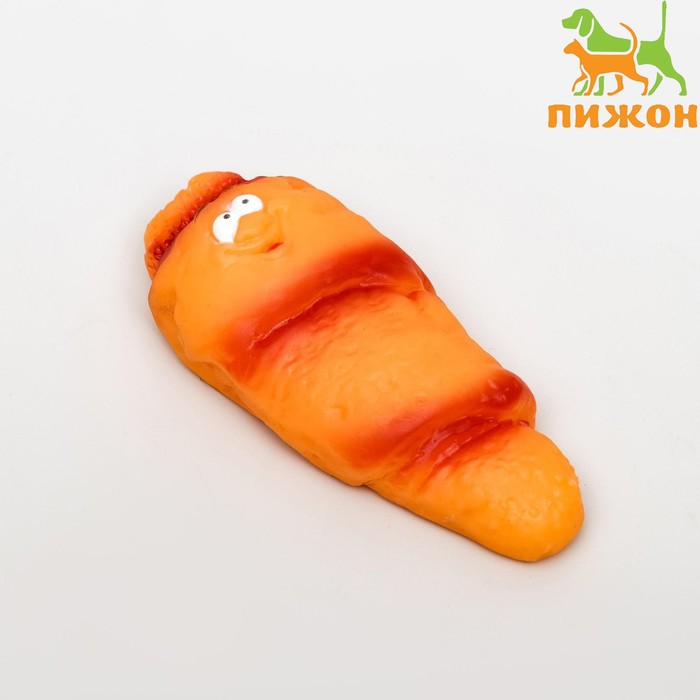 Игрушка пищащая "Круассан", 10,5 см