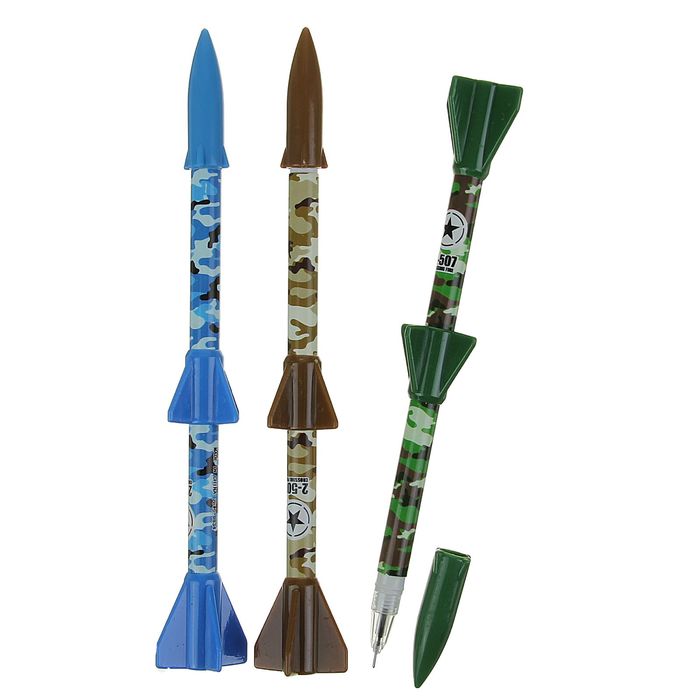 Ручка шариковая-прикол Ракета МИКС