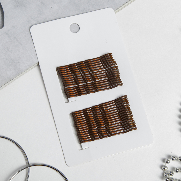 Невидимки для волос "Бронзовый цвет" (набор 30 шт.)