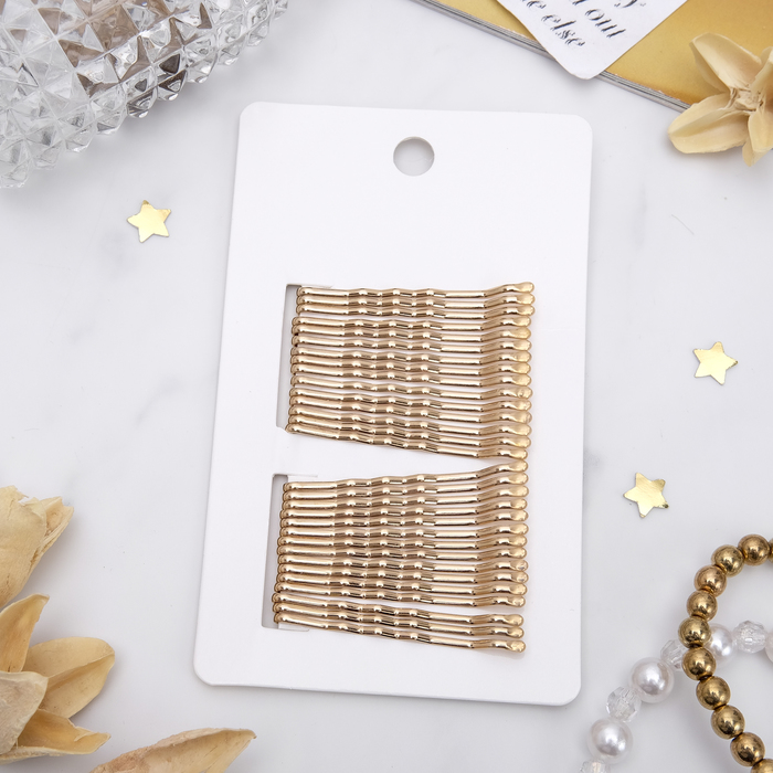 Невидимки для волос "Золотой цвет" (набор 30 шт.)