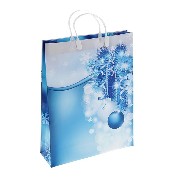 Пакет "Праздничные завитушки", мягкий пластик, 42 х 32 см, 140 мкм