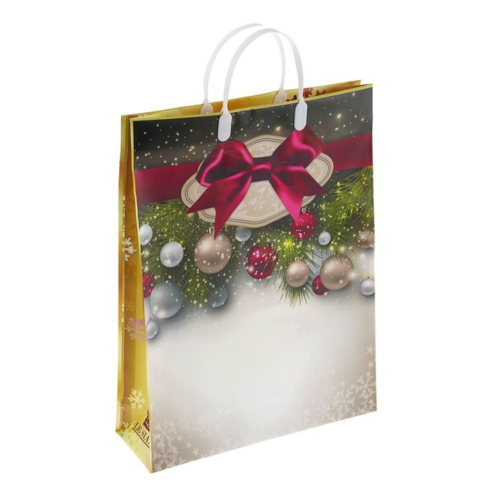 Пакет "Сиреневый бант", мягкий пластик, 42 х 32 см, 140 мкм