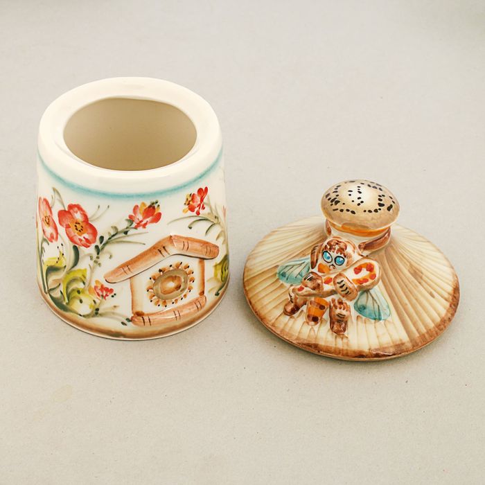 Бочонок для мёда «Улей», гжель, цветной