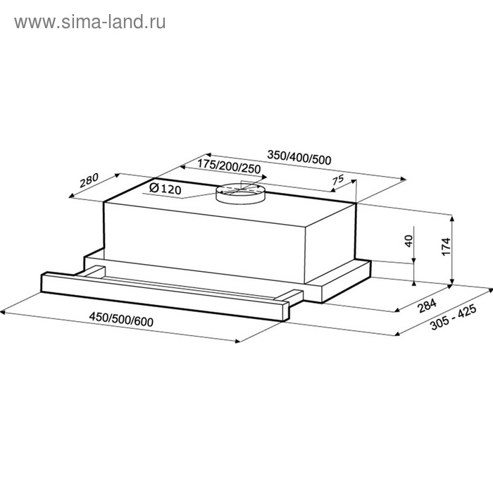 

Вытяжка KRONA KAMILLA 600 INOX (1 мотор), 390 м3/ч, 3 скорости, 60 см, серебристая