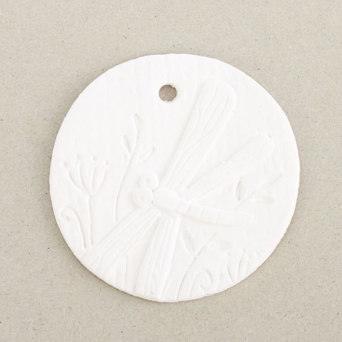 Шильдик "Стрекоза" белая, 5 см