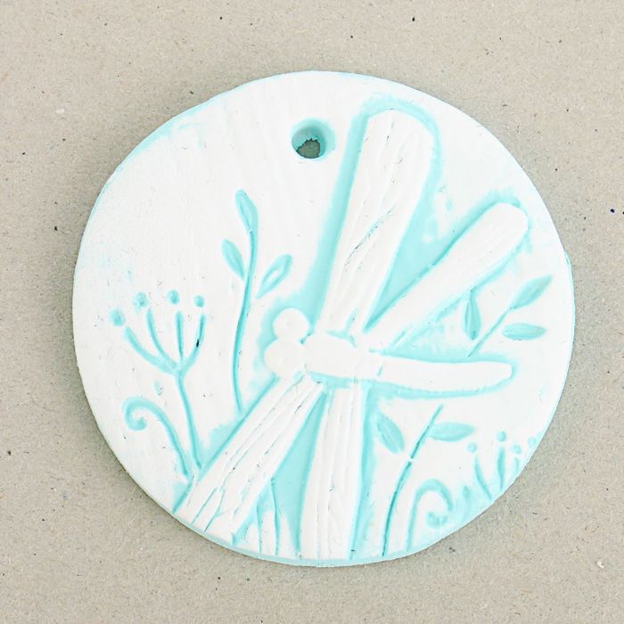 Шильдик "Стрекоза" голубая, 5 см