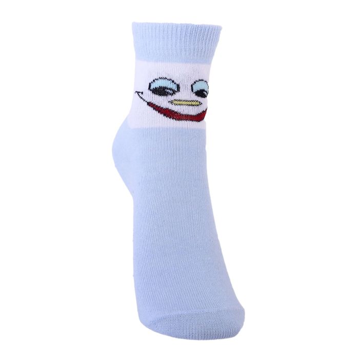 Носки детские, размер 18(16-18), цвет белый/голубой