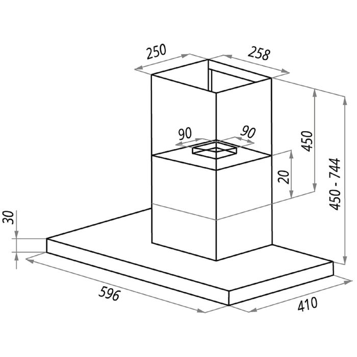 Вытяжка Lex T 600, черный