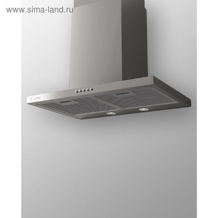 Вытяжка Lex T 600 каминная 680 м3ч 3 скорости 60 см серебристая 1151100₽