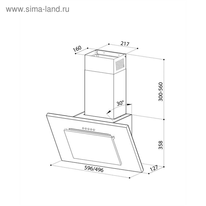 

Вытяжка Lex MINI 600, наклонная, 680 м3/ч, 3 скорости, 60 см, белая