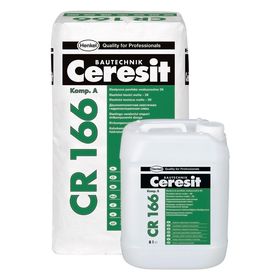 Эластичная гидроизоляционная масса двухкомпонентная Ceresit CR166, komp.А (сухая смесь), 24 кг Ош