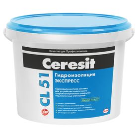 

Эластичная полимерная гидроизоляция под плиточные облицовки Ceresit CL 51, 5 кг