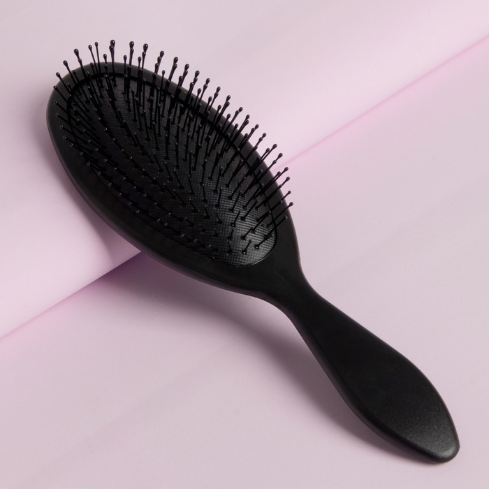 Расчёска массажная, 6,5 × 22 см. цвет чёрный