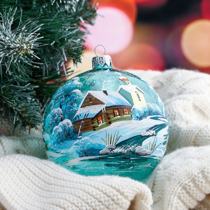 Новогодний шар ручной работы "Ручей"