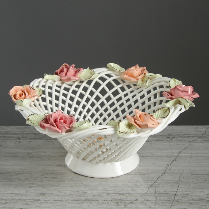 Конфетница "Волна" цветная лепка, микс