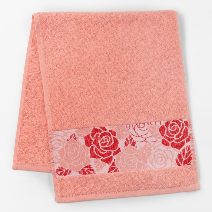 Полотенце махровое "С праздником весны" 30х70 см 100% хлопок, 370гр/м2