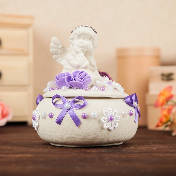 Шкатулка "Ангелок свадебный" микс