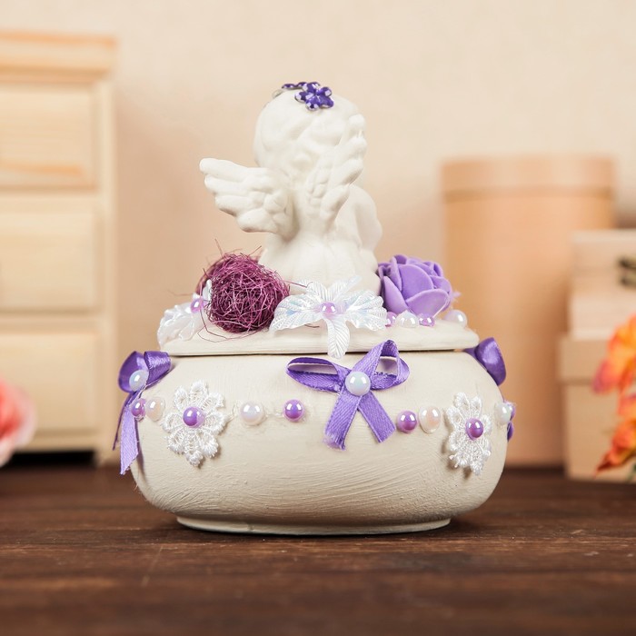 Шкатулка "Ангелок свадебный" микс