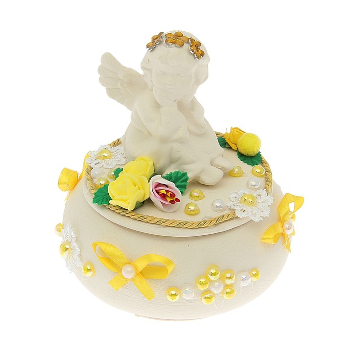 Шкатулка "Ангелок свадебный" микс
