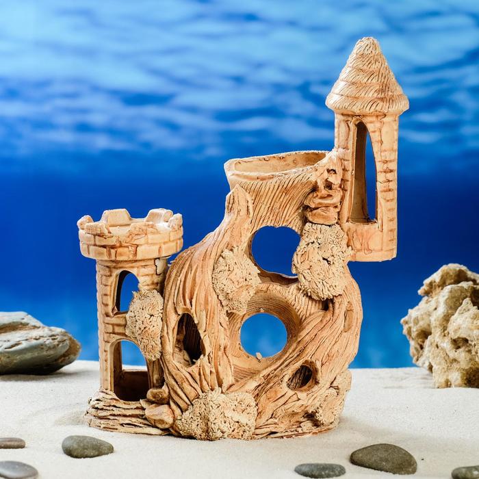 Декорации для аквариума "Замок Люда" малый, микс