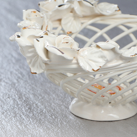 

Конфетница "Треугольная", белая лепка, керамика, 11 см, микс