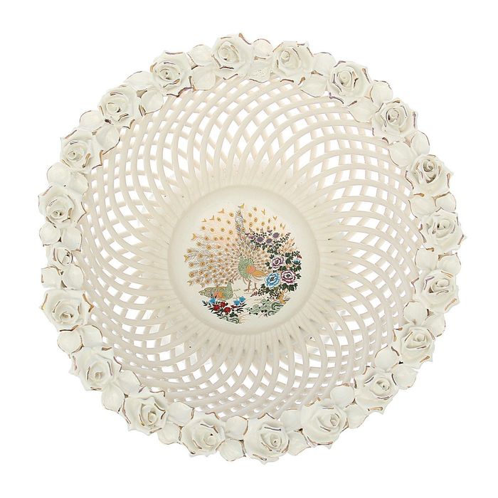 Конфетница "Николь" белая лепка