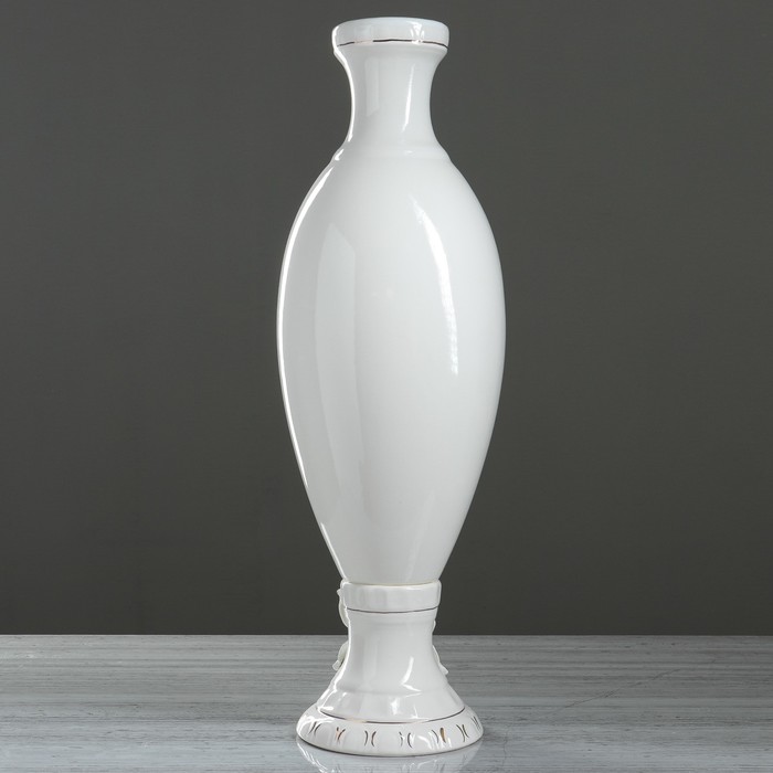 Ваза напольная "Афродита", белая лепка, микс