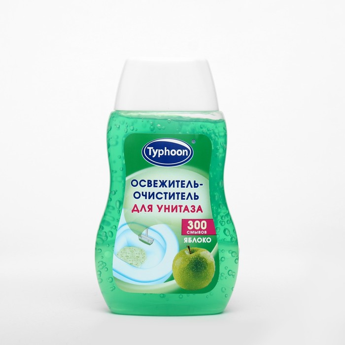 Освежитель-очиститель для унитаза "Тайфун", аромат яблоко, 200 мл