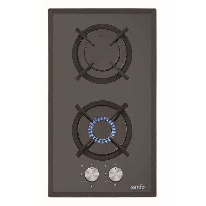 Варочная поверхность Simfer H30N20B501, газовая, 2 конфорки, черный
