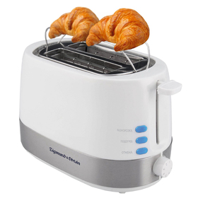 

Тостер Zigmund Shtain Küchen-Meister ST-80W, 900 Вт, 2 тоста, бело-серебристый