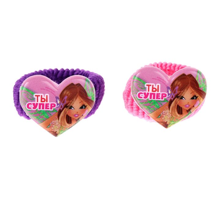 Набор для волос "Ты супер", феи ВИНКС: Флора, 5 зажимов, 8 резинок, 20 х 6,5 см