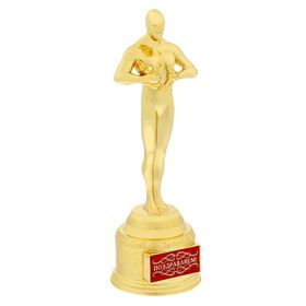 Наградная фигура мужская «Поздравляем», оскар, 18,5 х 6,3 см, пластик