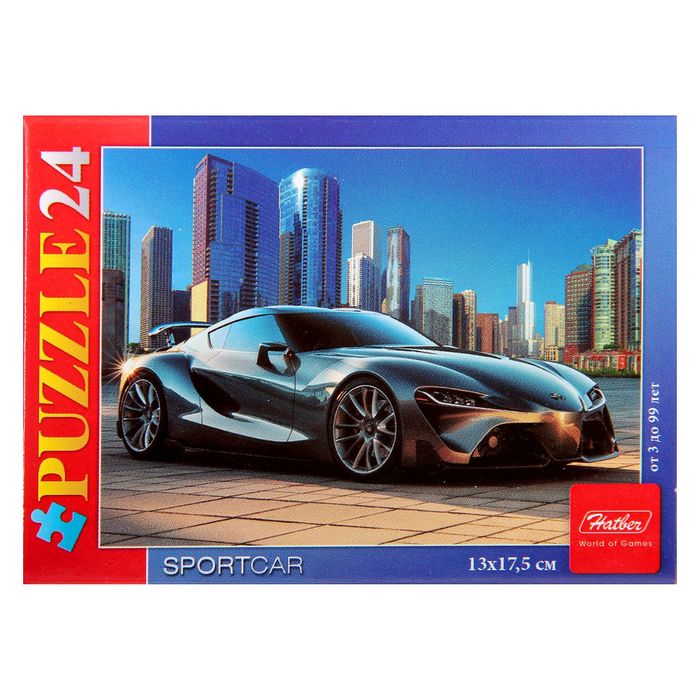 Пазлы Sport car, 24 элемента, МИКС