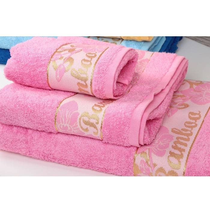 Полотенце махровое "Этель" Bamboo Blossom, бирюзовый 70*140 см бамбук, 450 г/м2